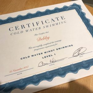 certificaat koud water zwemmen